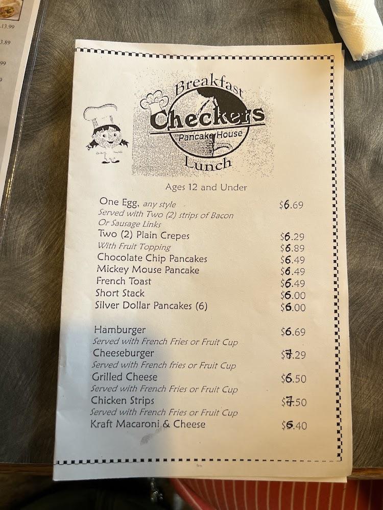 Checkers Pancake House Menu image 2